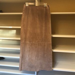 Long leather suede skirt. Excellent condition!